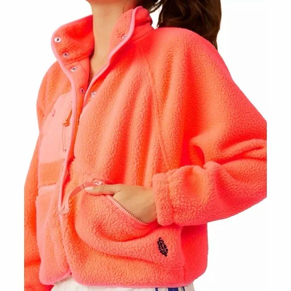 ⭐️NWOT Free People Hit the Slopes Fleece Jacket⭐️ - Picture 5 of 10